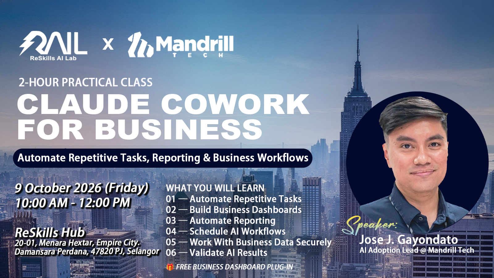 Claude Cowork for Business event poster