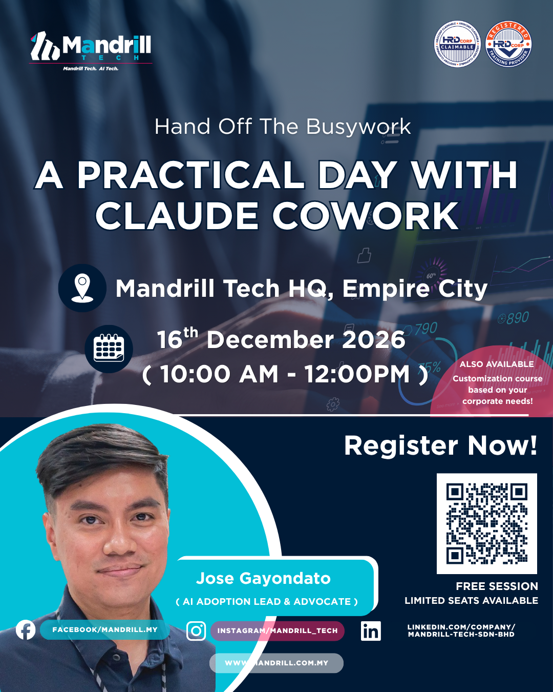 A Practical Day with Claude Cowork event poster